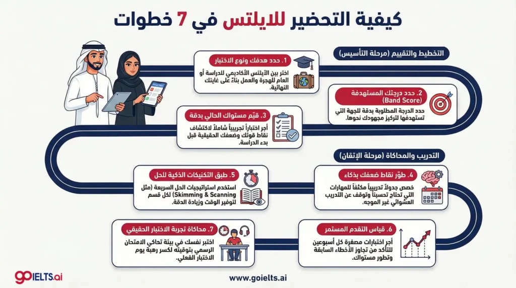 كيفية التحضير للايلتس (في 7خطوات)