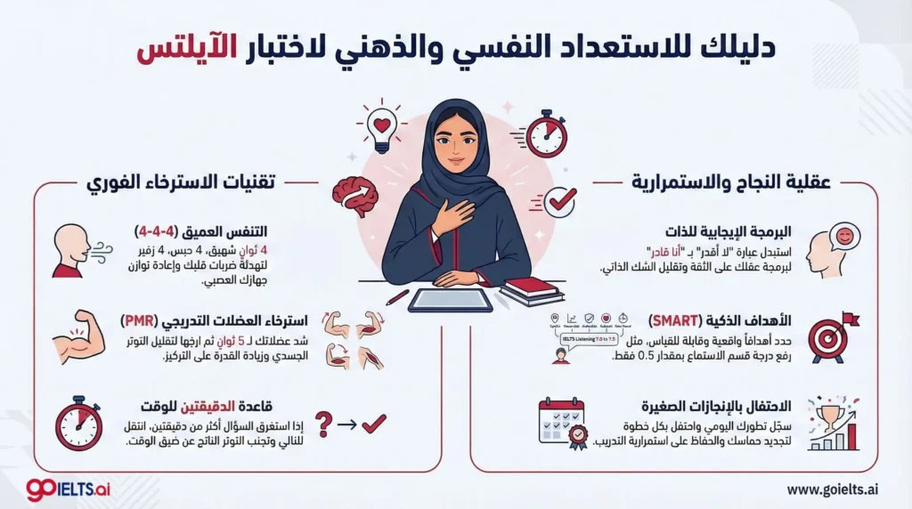 كيفية التحضير للايلتس نفسيًا وذهنيًا