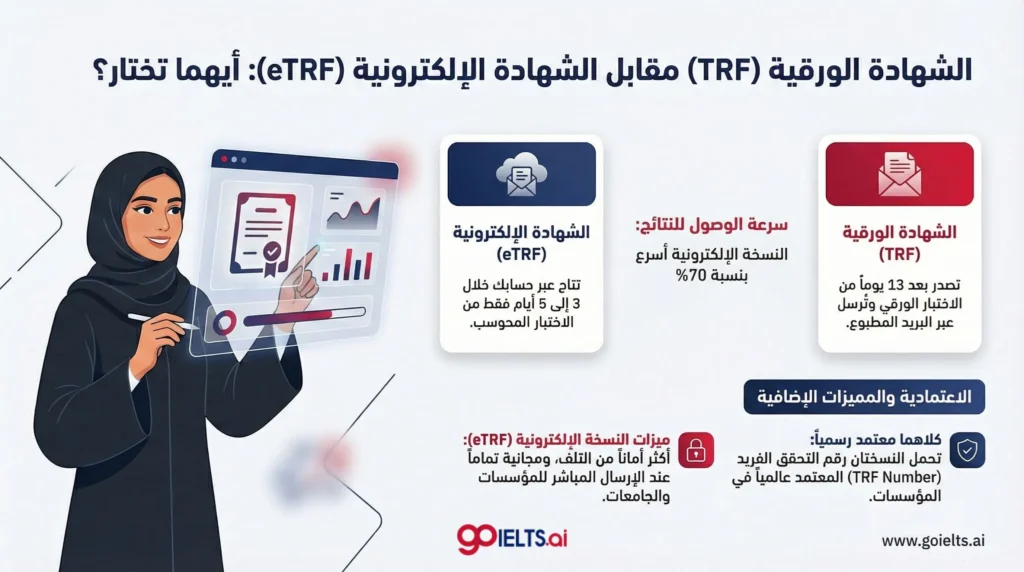 الفرق بين شهادة الايلتس الورقية والالكترونية