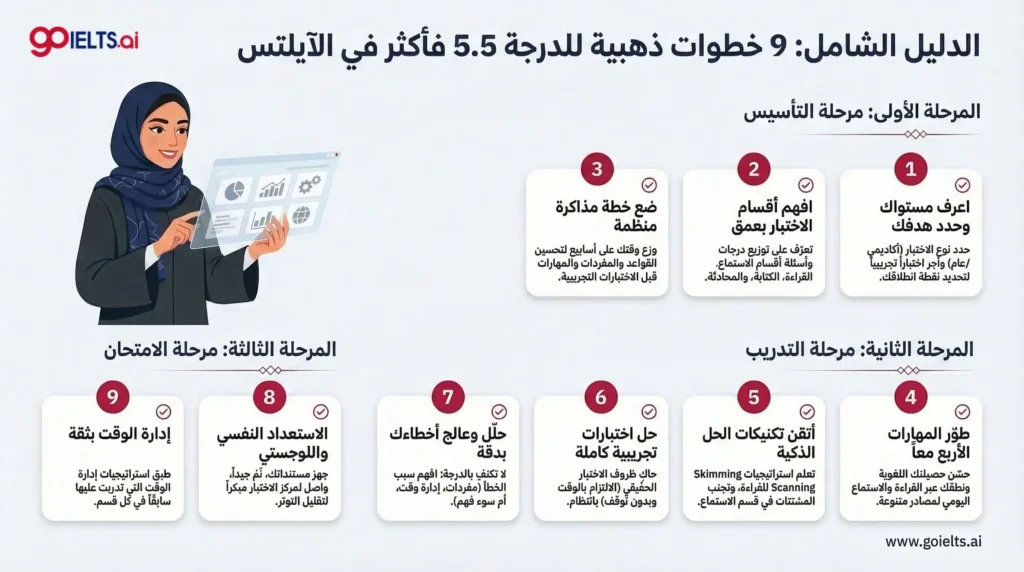 كيف اجيب 5.5 في الايلتس