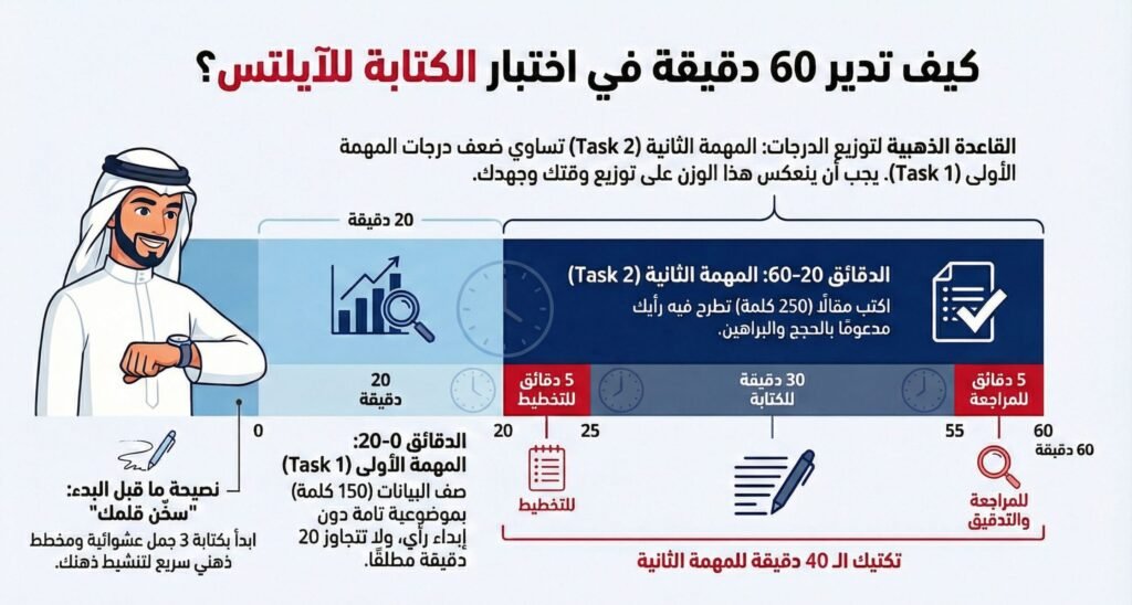 كيف تدير مهمتي قسم الكتابة في الايلتس
