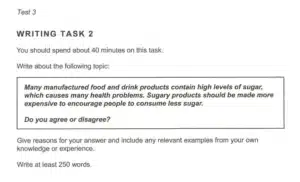 IELTS Writing Task 2 question example