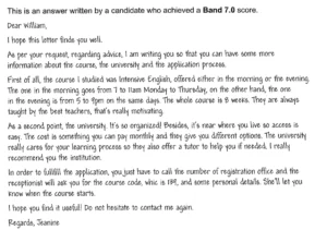 اجابة الطالب على writing task 1