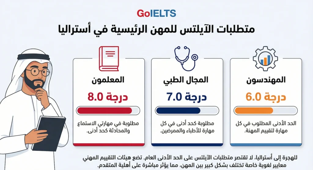 متطلبات الايلتس للمهن باستراليا