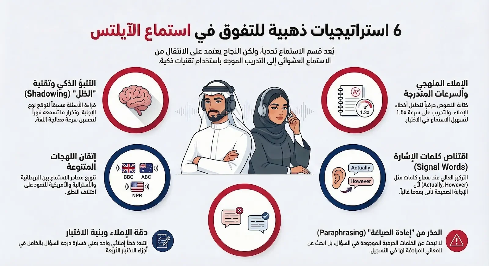 تطوير مهارة الاستماع في الايلتس