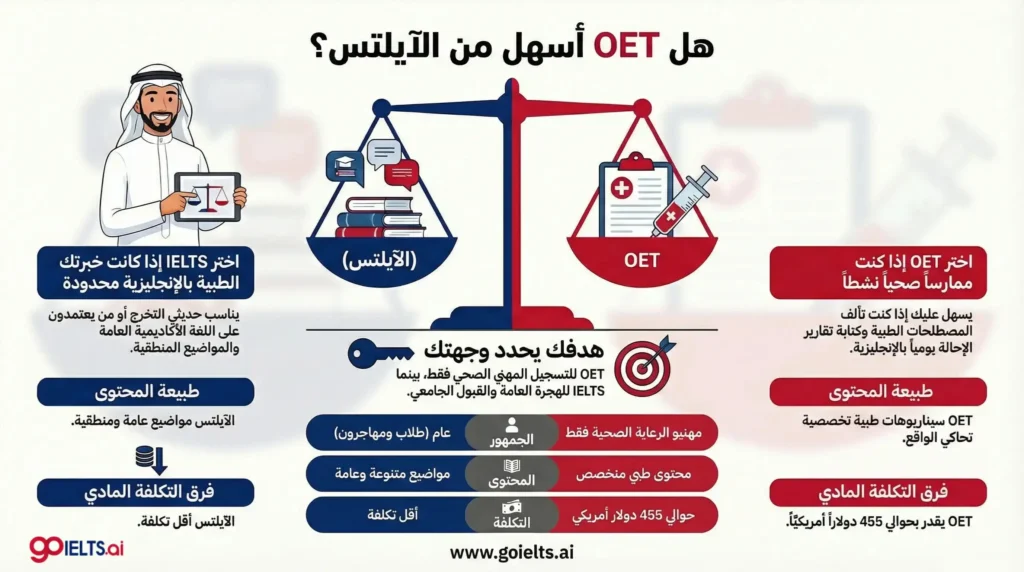 ايهما اسهل IELTS ام OET