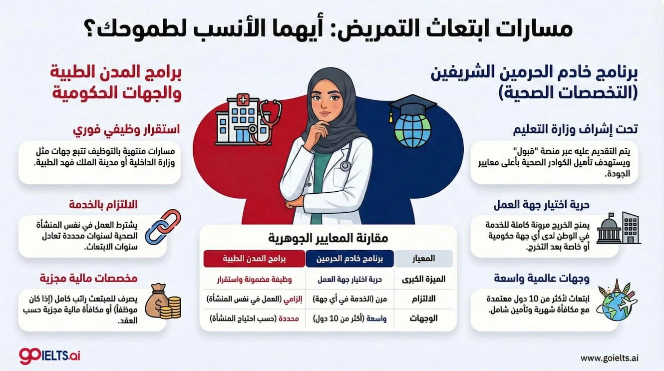مسارات ابتعاث التمريض