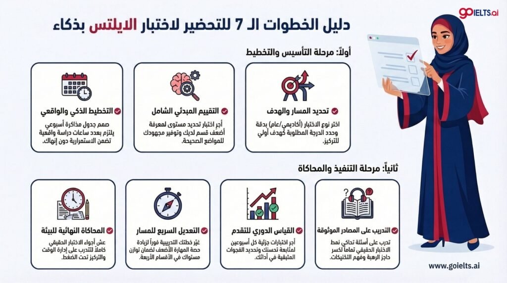7 خطوات للتحضير لاختبار الايلتس