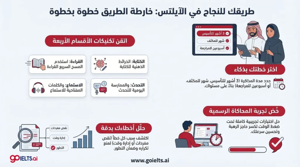 طريقة مذاكرة الايلتس خطوة بخطوة