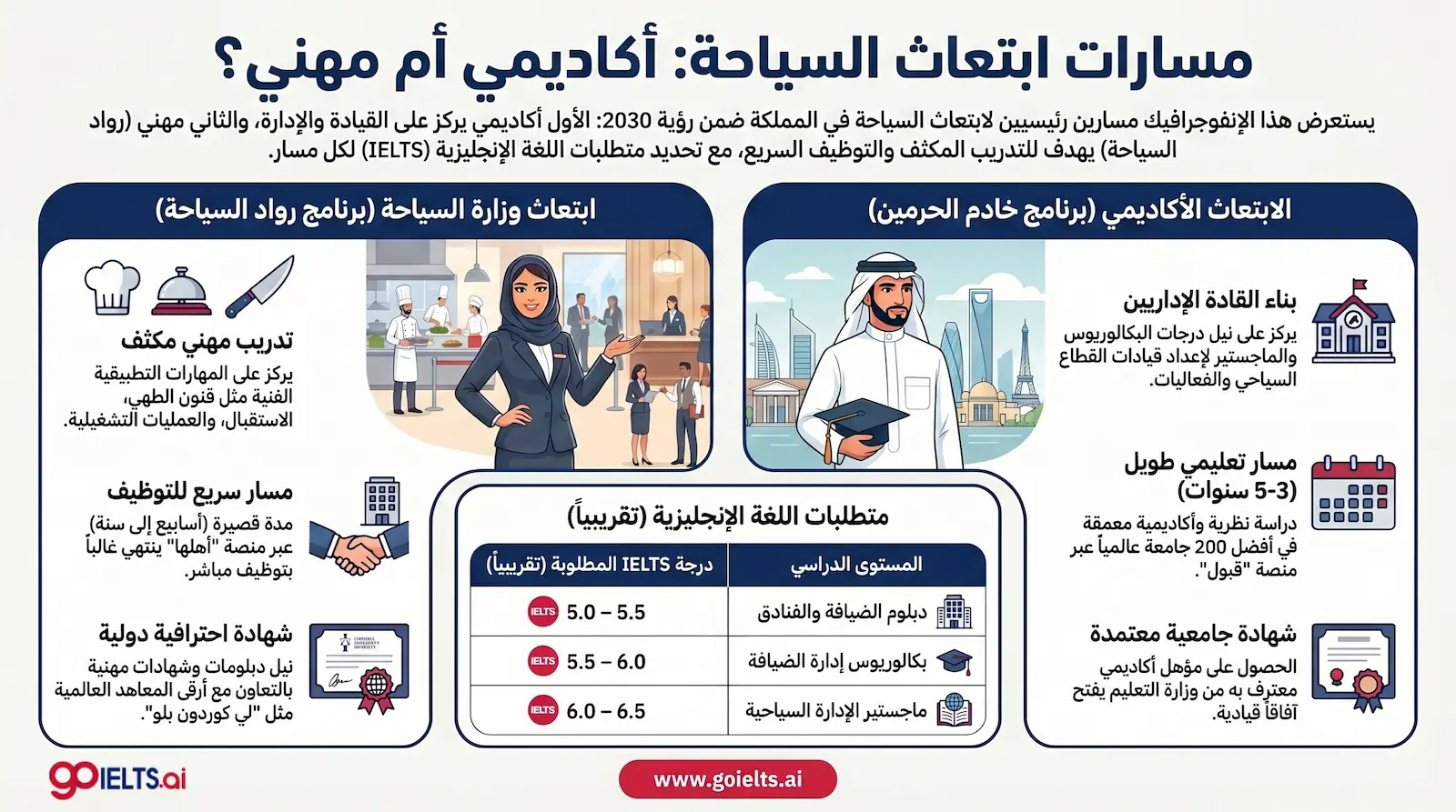 مسارات ابتعاث السياحه